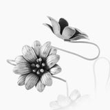 Mohnaa Silver Flower earring