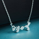 Mohnaa Minimalist Humming Bird Necklace in 925 Sterling Silver 306