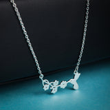 Mohnaa Minimalist Humming Bird Necklace in 925 Sterling Silver 306