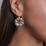 Mohnaa Silver Flower earring