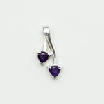 Arrow Pendant With Amethyst Gemstone In Sterling Silver