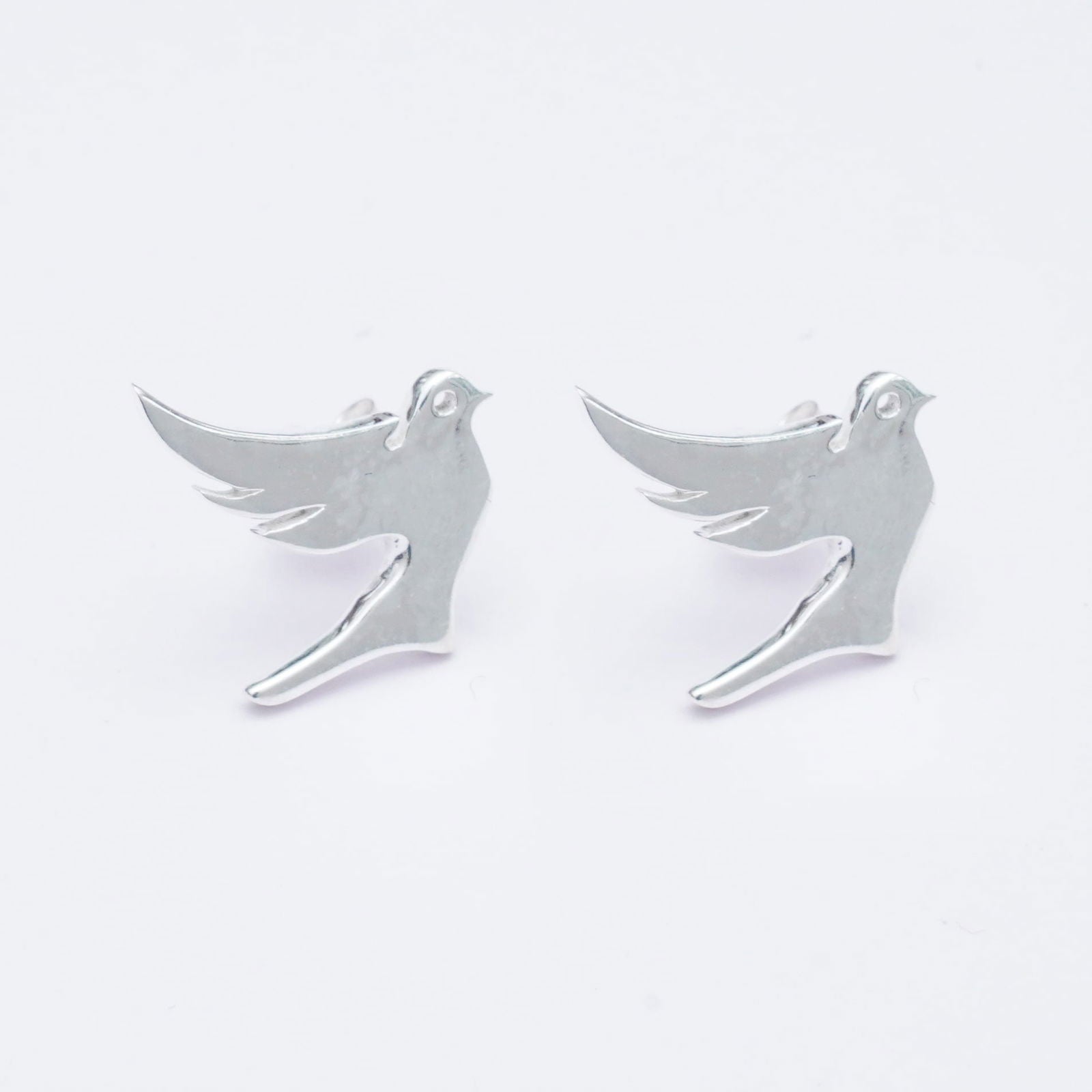 Bird Minimalist Earring In 925 Sterling Silver