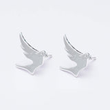 Bird Minimalist Earring In 925 Sterling Silver