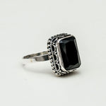 Black Beauty Sterling Silver Ring