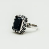 Black Beauty Sterling Silver Ring