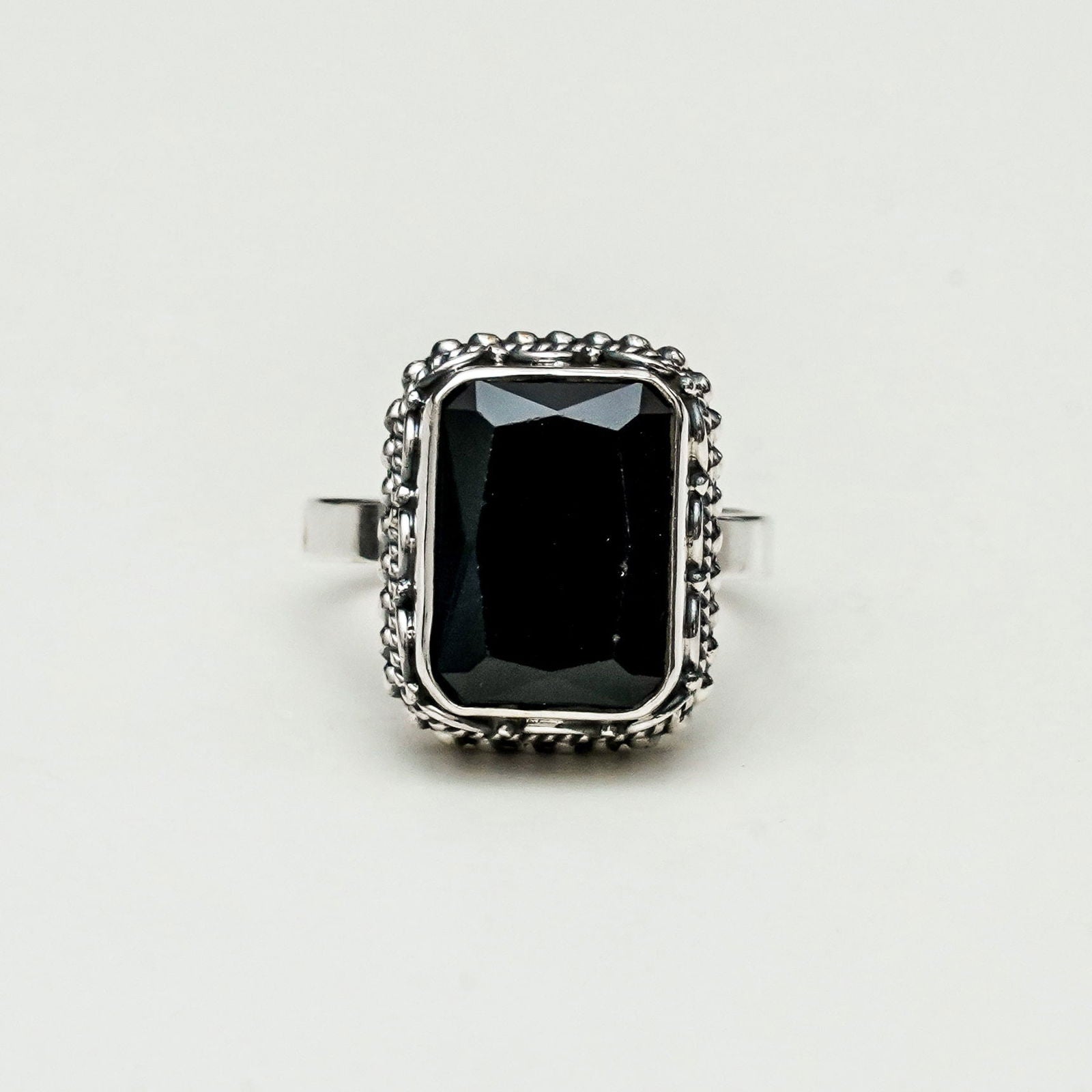 Black Beauty Sterling Silver Ring