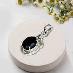 Black Onyx Pendant In 925 Sterling Silver