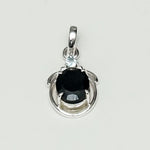 Black Onyx Pendant In 925 Sterling Silver