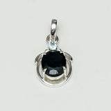 Black Onyx Pendant In 925 Sterling Silver