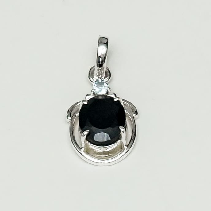 Black Onyx Pendant In 925 Sterling Silver