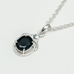 Black Onyx Pendant In 925 Sterling Silver