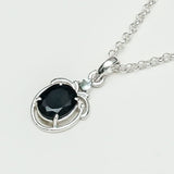 Black Onyx Pendant In 925 Sterling Silver