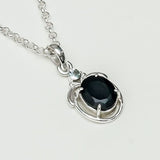 Black Onyx Pendant In 925 Sterling Silver