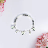 Dazzling Hear Oxydised Charm Silver Bracelet - Mohnaa Jewels