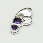 Designer Heart Handmade Pendants With Amethyst Gemstone In 925 Sterling Silver