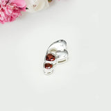 Designer Heart Handmade Pendants With Garnet Gemstone In 925 Sterling Silver