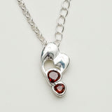 Designer Heart Handmade Pendants With Garnet Gemstone In 925 Sterling Silver