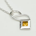 Designer Pendants With Citrine Gemstone In 925 Sterling Silver