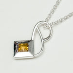 Designer Pendants With Citrine Gemstone In 925 Sterling Silver