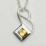 Designer Pendants With Citrine Gemstone In 925 Sterling Silver