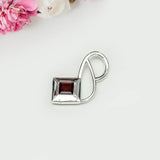 Designer Pendants With Garnet Gemstone In 925 Sterling Silver