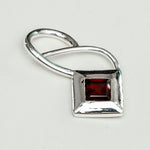 Designer Pendants With Garnet Gemstone In 925 Sterling Silver