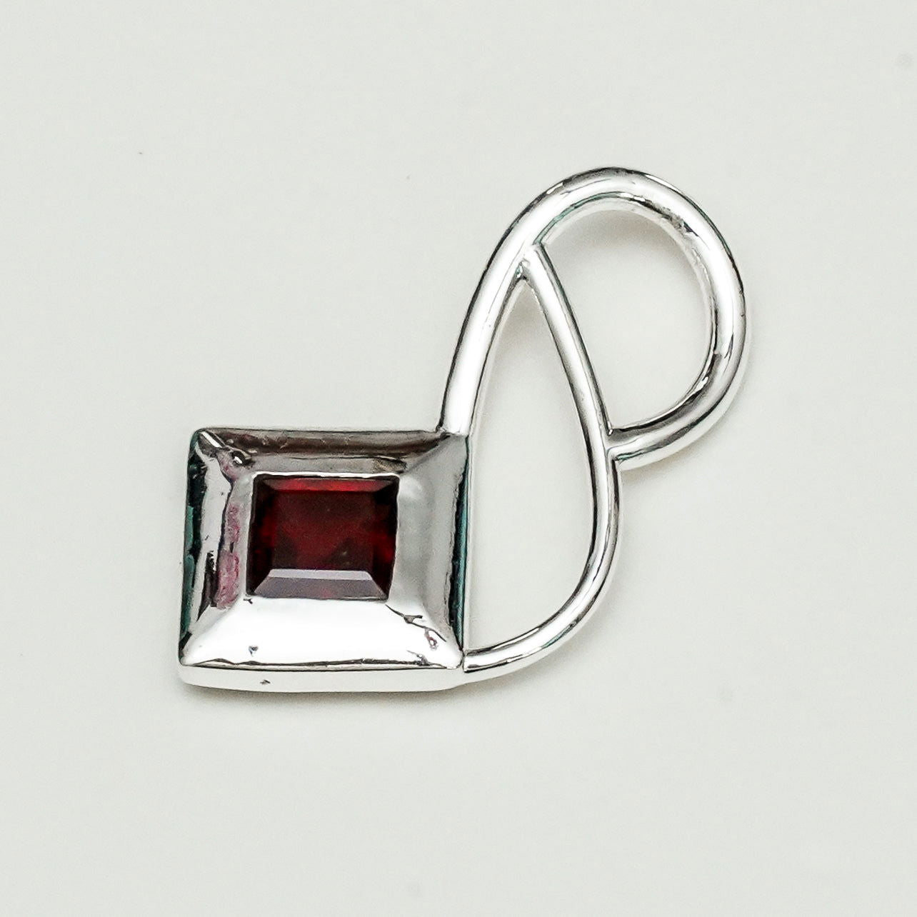 Designer Pendants With Garnet Gemstone In 925 Sterling Silver