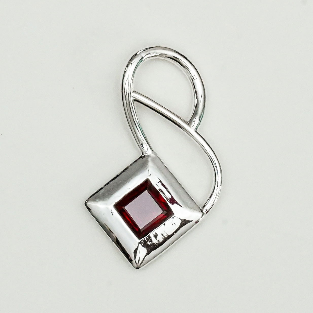 Designer Pendants With Garnet Gemstone In 925 Sterling Silver