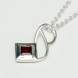 Designer Pendants With Garnet Gemstone In 925 Sterling Silver