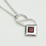 Designer Pendants With Garnet Gemstone In 925 Sterling Silver