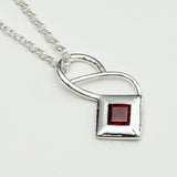 Designer Pendants With Garnet Gemstone In 925 Sterling Silver