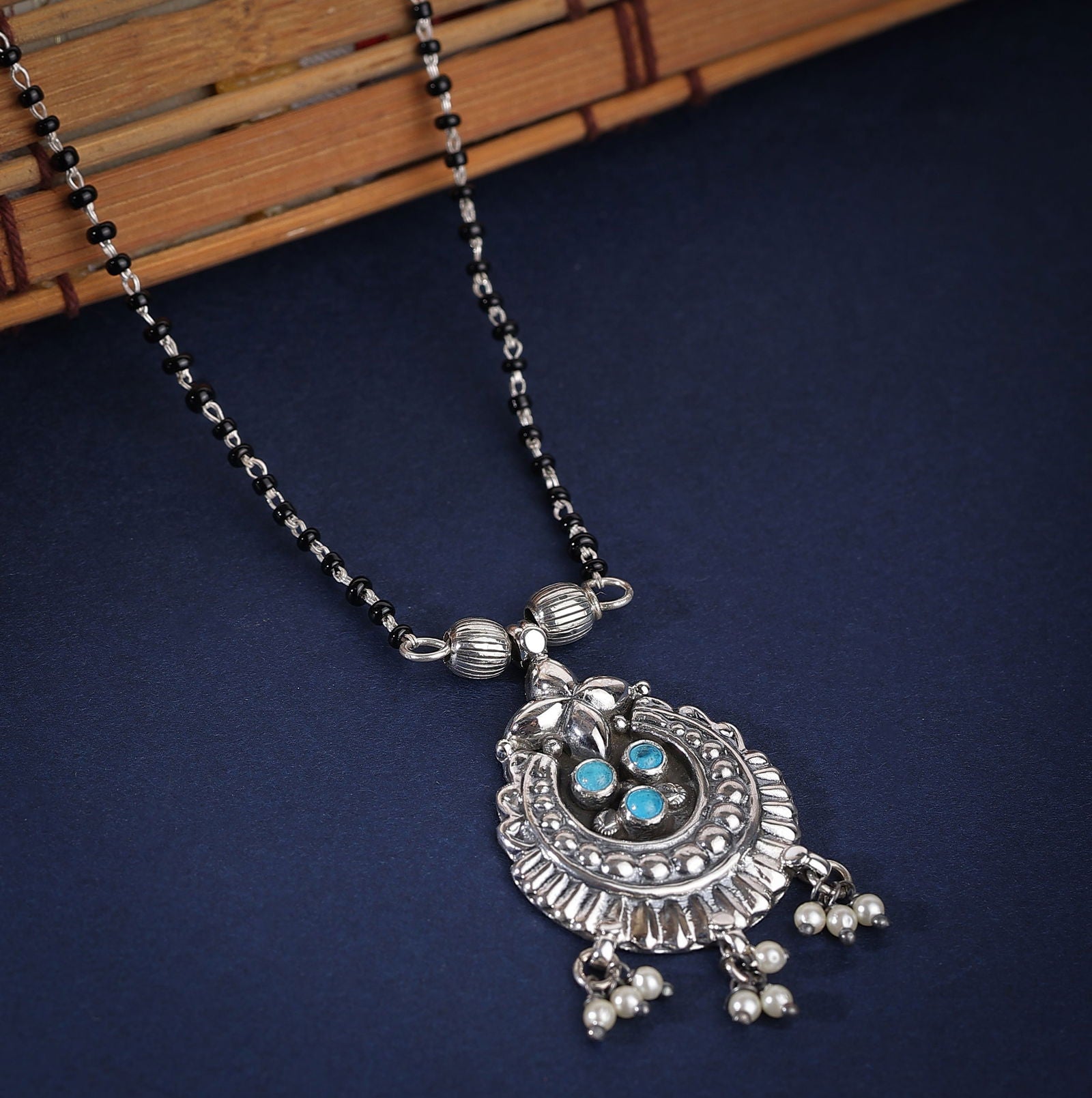 Dridha Antique Mangalsutra in 925 Sterling Silver DM110