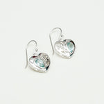 Heart Earrings With Semi Precious BlueTopaz Gemstone Solid 925 Sterling Silver