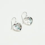 Heart Earrings With Semi Precious BlueTopaz Gemstone Solid 925 Sterling Silver