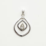 Pendants With Rainbow Moonstone In 925 Sterling Silver - Mohnaa Jewels