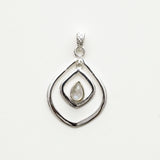 Pendants With Rainbow Moonstone In 925 Sterling Silver - Mohnaa Jewels