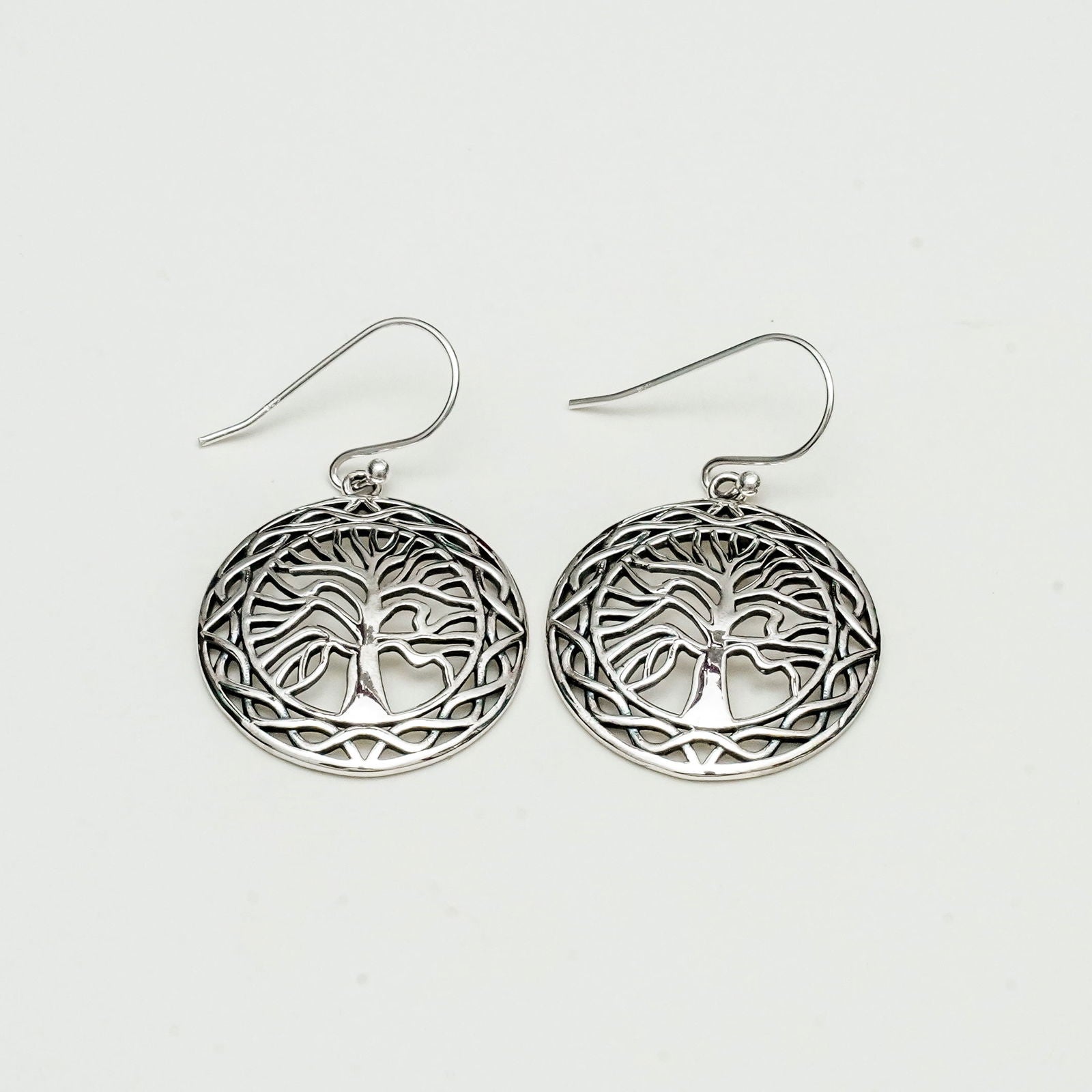 Life Of Tree Earrings 925 Solid Sterling Silver