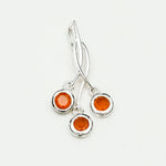 Handmade Pendant With Orange Stone In 925 Sterling Silver - Mohnaa Jewels