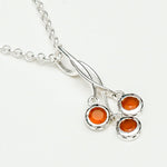 Handmade Pendant With Orange Stone In 925 Sterling Silver - Mohnaa Jewels