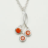 Handmade Pendant With Orange Stone In 925 Sterling Silver - Mohnaa Jewels