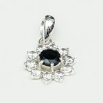 Mohnaa Flower Pendant With Black Onyx Gemstone In Fine Sterling Silver - Mohnaa Jewels