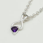 Elegant Pendant with Amethyst Gemstone in 925 Silver - Mohnaa Jewels