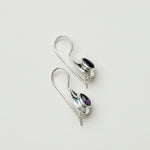 Earring With Natural Amethyst Gemstone In 925 Sterling Silver 1 - Mohnaa Jewels