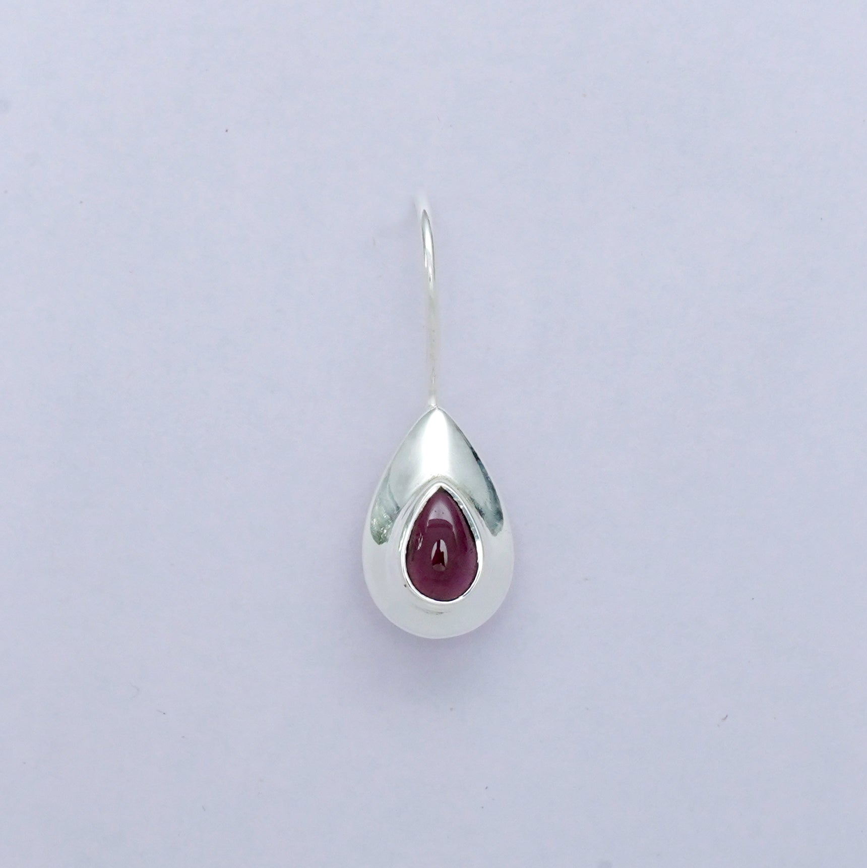 Earring With Natural Garnet Gemstone In 925 Sterling Silver 1 - Mohnaa Jewels