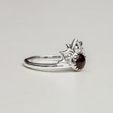 Mohnaa Crown Ring With uncut Garnet Stone679 - Mohnaa Jewels