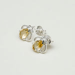 Tops Earring With Citrine Gemstone in Best Quality 925 Sterling Silver - Mohnaa Jewels