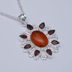 Sun Pendants With Multi Gemstone in High Quality 925 Solid Silver 1 - Mohnaa Jewels