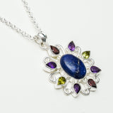 Sun Pendants With Multi Gemstone in High Quality 925 Solid Silver 2 - Mohnaa Jewels