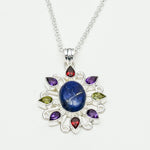 Sun Pendants With Multi Gemstone in High Quality 925 Solid Silver 2 - Mohnaa Jewels