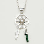 Charm Pendant With Pearl Gemstone In 925 Solid Silver - Mohnaa Jewels